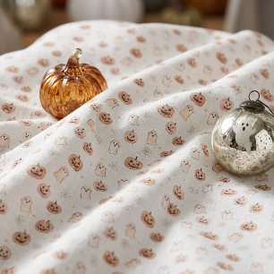 Tela Calabazas de Halloween con fantasmas en pastel Pat