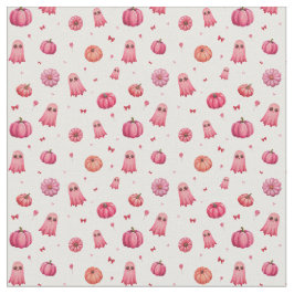Tela Calabazas rosadas de Halloween
