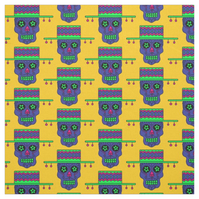 Tela Calavera de azúcar gaucho (Retal)