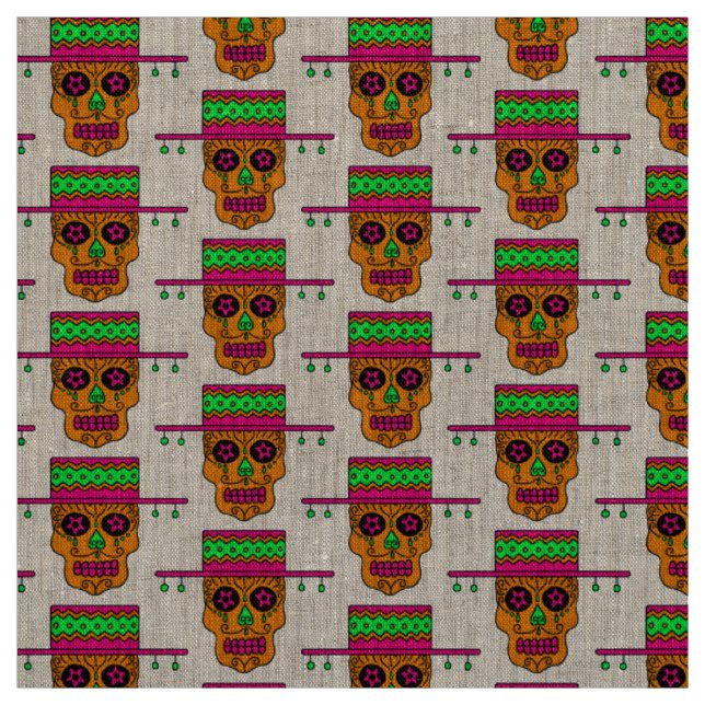 Tela Calavera de azúcar gaucho (Retal)