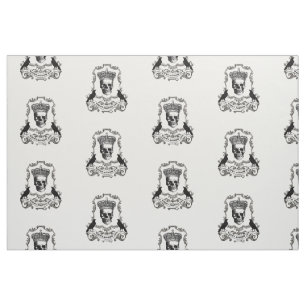 Tela Calavera de Halloween vintage moderna con corona