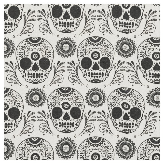 Tela Calaveras - Calaveras - Dia De Los Muertos (De cerca)