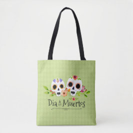 Tela Calaveras de azúcar floral Dia de Muertos | Bolso 