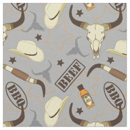 Tela Calaveras de Longhorn de Texas y estaciones de BBQ