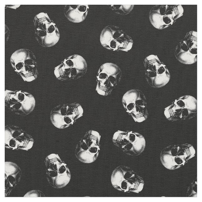 Tela Calaveras Halloween Gótico (De cerca)