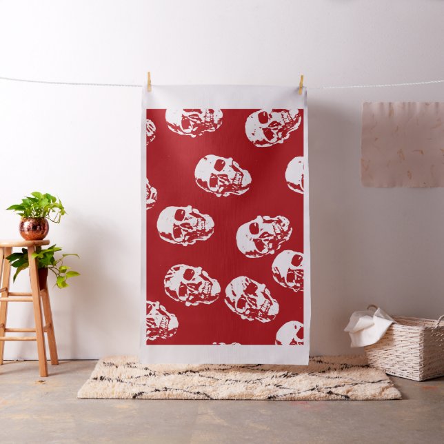 Tela Calaveras modernas rojas (In Situ)