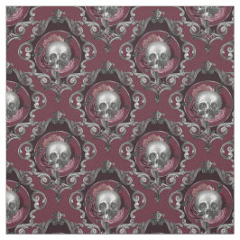 Tela Calaveras orgánicas y flores de vino