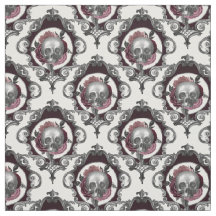Calaveras orgánicas y flores en blanco