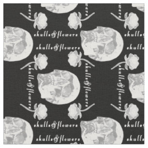 Tela Calaveras Y Flores