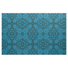 Tela Caleidoscopio azul del fractal del vintage negro y