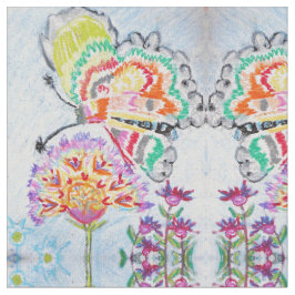 Tela Caleidoscopio floral de la mariposa