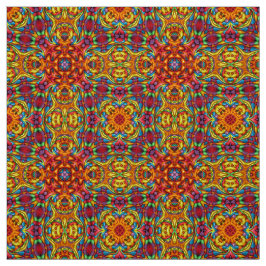 Tela Caleidoscopio rojo extraño del fractal del vintage