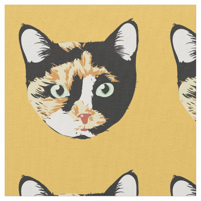 Tela Calico Cat Bonita (De cerca)