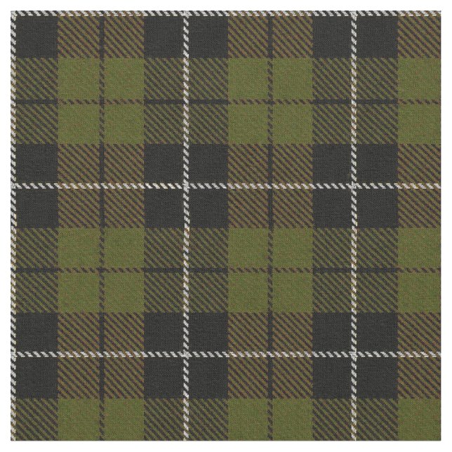 Tela Cálido O.D. verde plaid blanco, raya negra (De cerca)