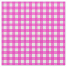 Caliente rosa comprobó Gingham para las tapas de l