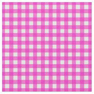 Tela Caliente rosa comprobó Gingham para las tapas de l