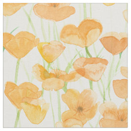 Tela California Poppy Wildflowers Watercolor Floral