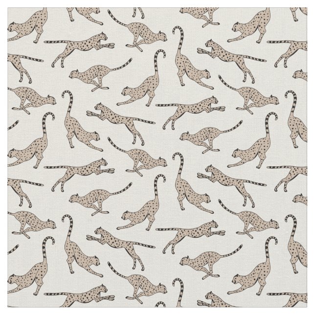 Tela Calming cheetah leopard neutral warm beige cream (De cerca)