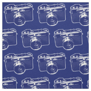 Tela Cámara de Pop Art Azul