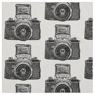 Tela Cámara réflex Vintage - Negro
