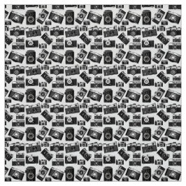 TELA CÁMARAS DE FOTOGRAFÍA EN BLANCO Y NEGRO RETRO MOTI