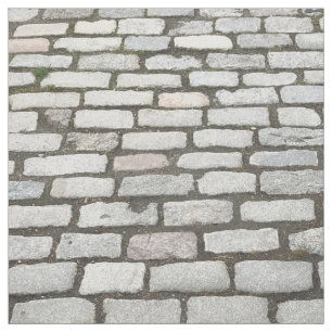 Tela Camino Gris de Piedra Calle Cobblestone