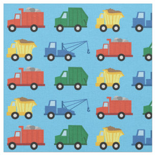 Tela Camiones de construcción niños tiran basura