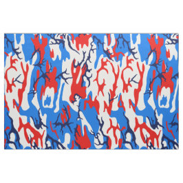 Tela Camo rojo blanco y azul