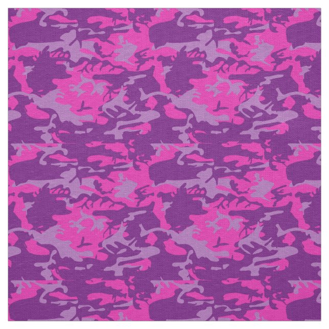 Tela Camo rosado y púrpura (Retal)