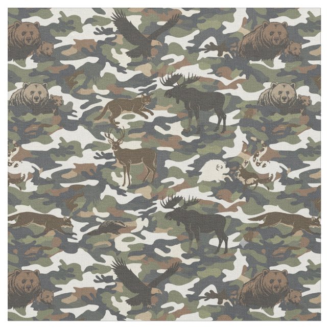 Tela Camouflage with Animals hidden  (De cerca)