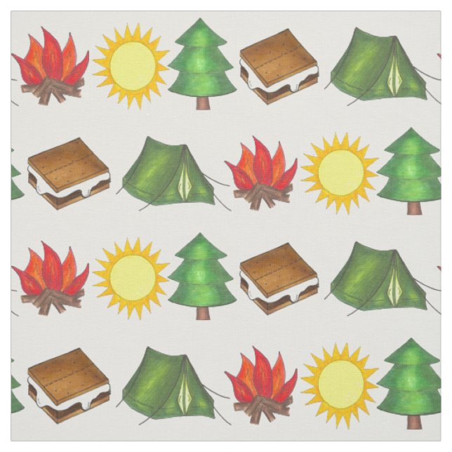 Tela Campamento de verano camping Campfire al aire libr (Retal)