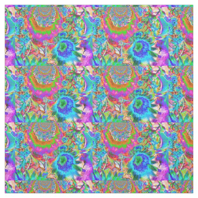 Tela Campos de girasol para siempre azul (Retal)