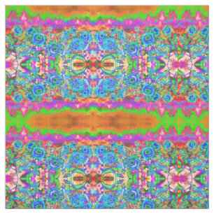 Tela Campos de girasol para siempre, flores azules abst