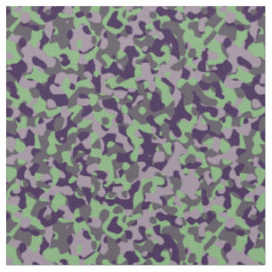 Tela camuflaje abstracto verde y violeta desvaído