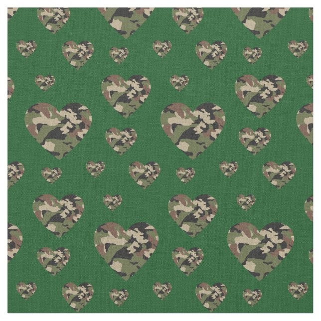 Tela Camuflaje campestre Camo Hearts (De cerca)