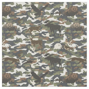 Tela Camuflaje con animales ocultos 
