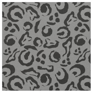 Tela Camuflaje gris de impresión de piel de leopardo
