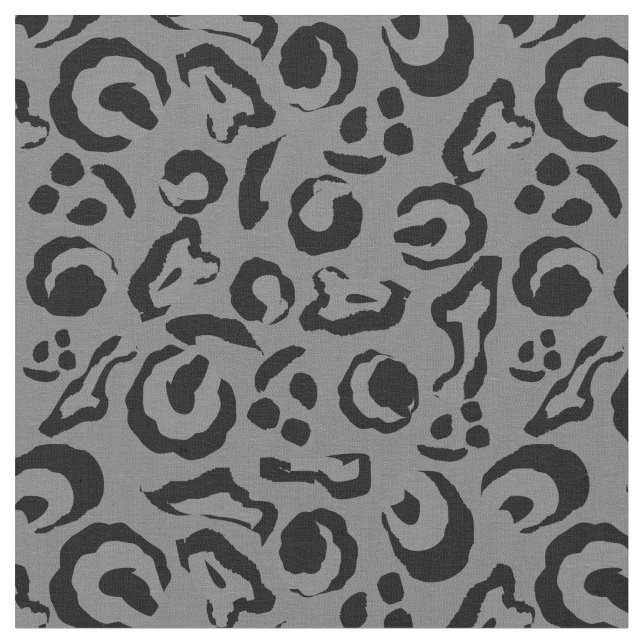 Tela Camuflaje gris de impresión de piel de leopardo (De cerca)