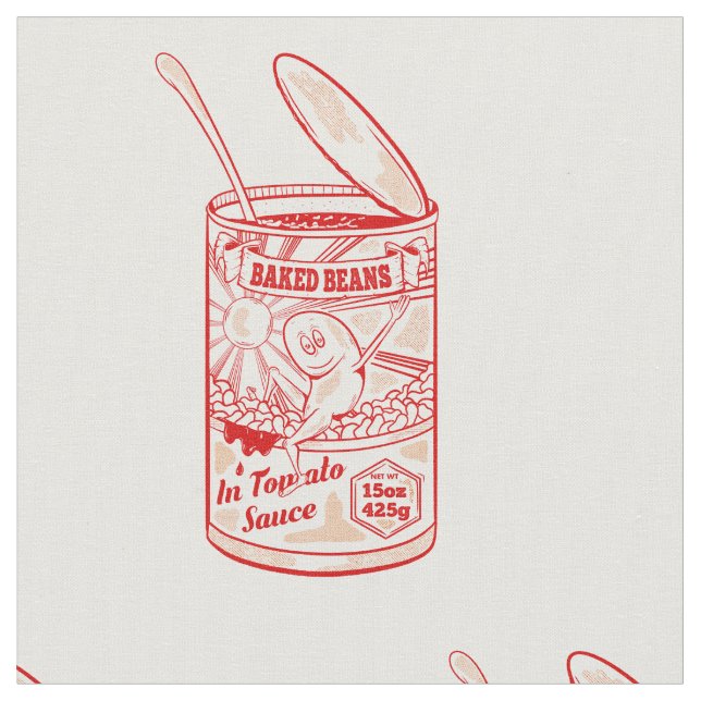 TELA CAÑA DE BAKED BEANS (De cerca)
