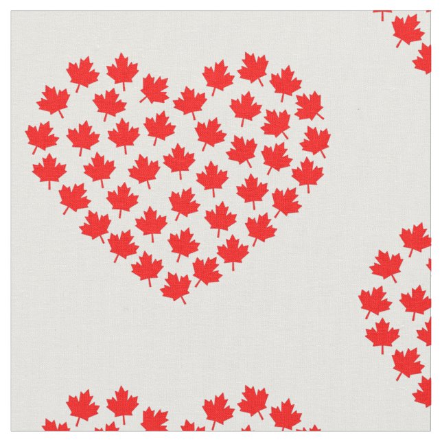 Tela canadá maple leaf corazón canadés (De cerca)