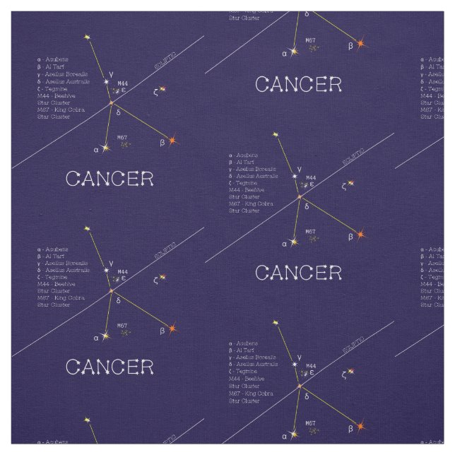 Tela Cáncer de Constelación Zodiaca (Retal)