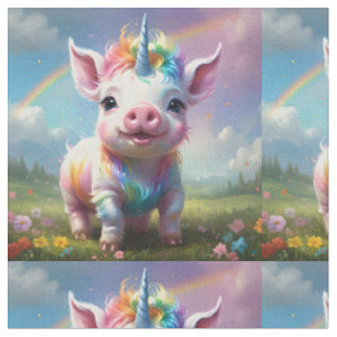 Tela "Canchas mágicas: el cerdo unicornio arcoiris"