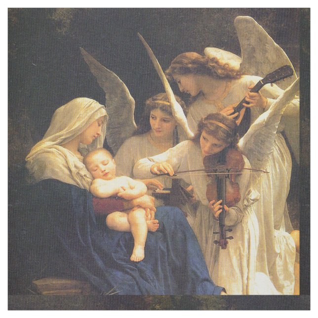 Tela Canción de los ángeles, William-Adolphe Bouguereau (Retal)