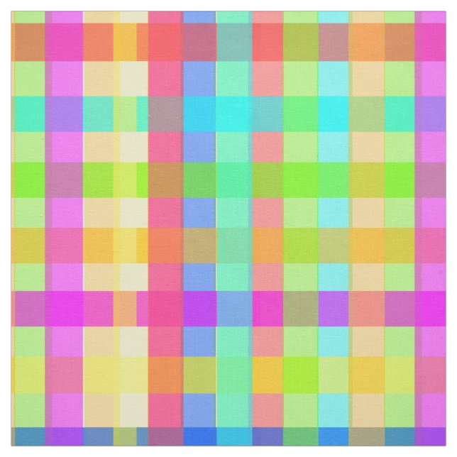 Tela Candy arcoiris Colorful Gingham (Retal)