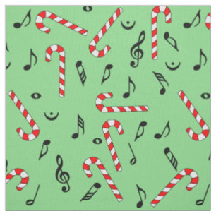 Tela Candy Cane Music Notes