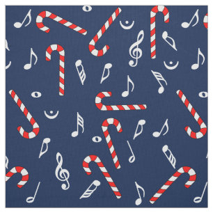 Tela Candy Cane Music Notes