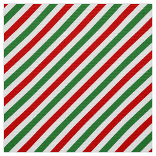 Tela Candy Cane Navidades Strips Red Green