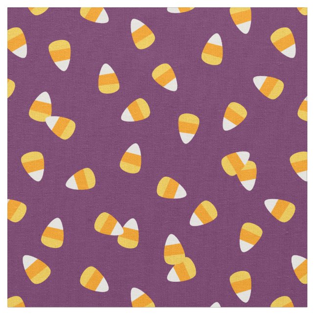 Tela Candy Corn en morado (De cerca)