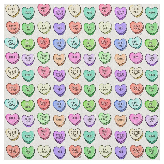 Tela Candy Heart Fabric (De cerca)