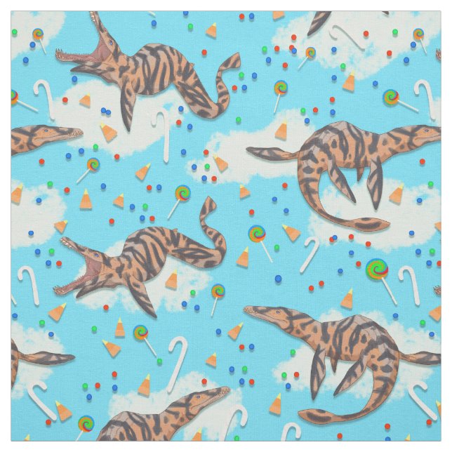 Tela Candy mágico Crunch Prehistórico Liopleurodon (Retal)